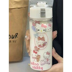 Hello Kitty Water Tumbler with Lid Filter & Cute Stickers Durable & Stylish Cup